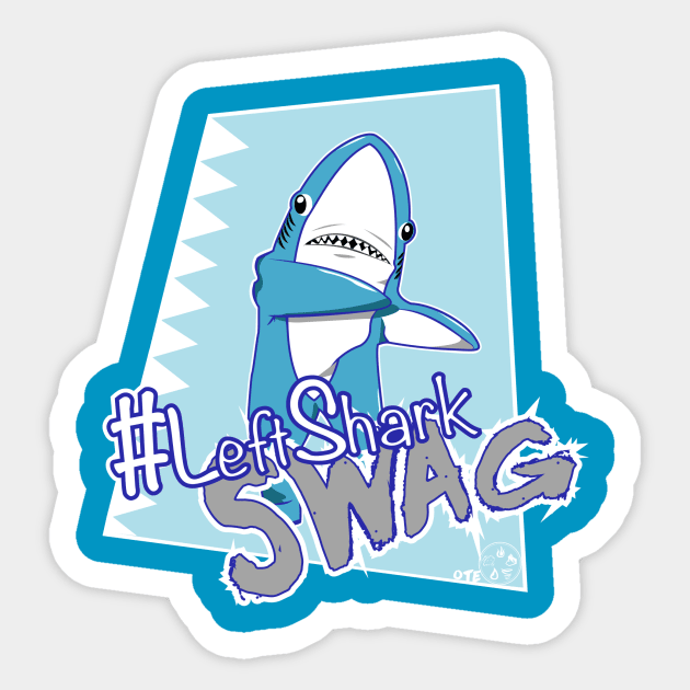OTE left shark swag Sticker by OwnTheElementsClothing